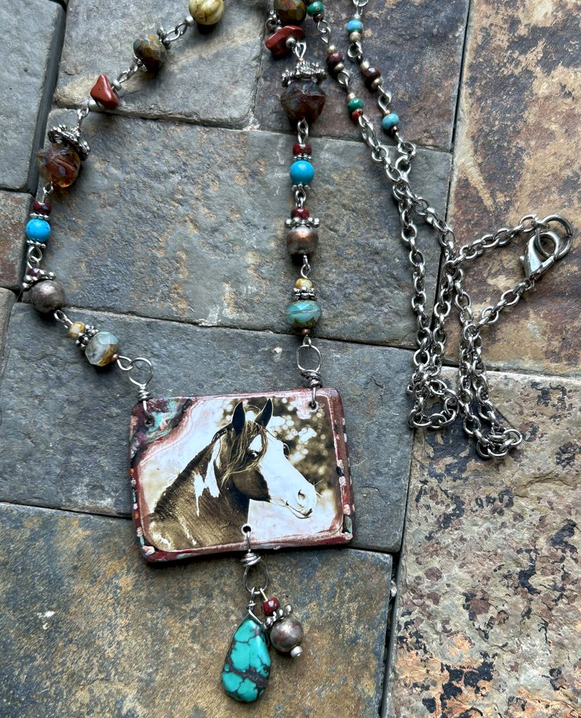 Art Photo Choctaw Horse Beaded Necklace