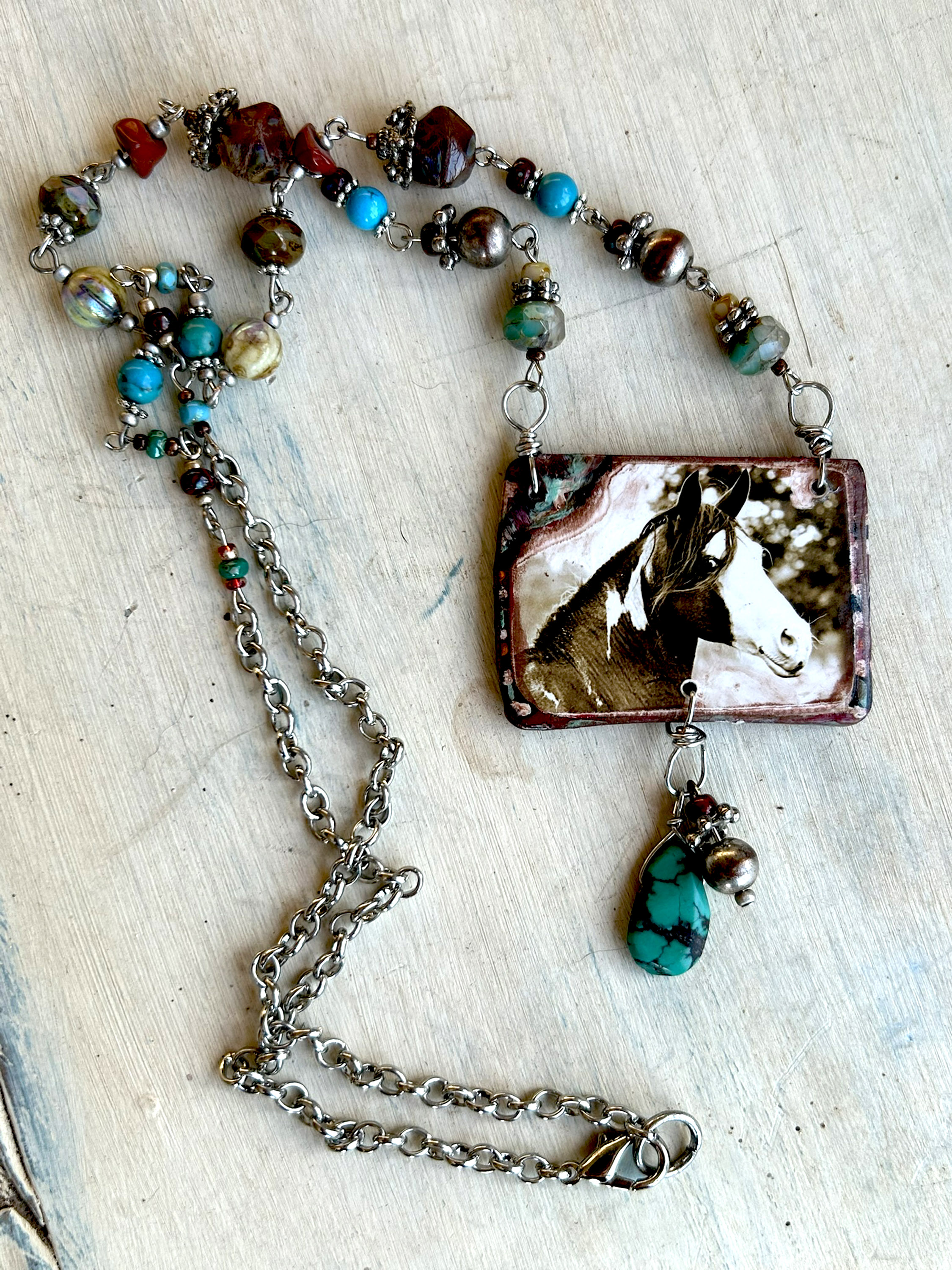 Art Photo Choctaw Horse Beaded Necklace